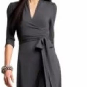 Banana republic medium tall dark grey wrap dress